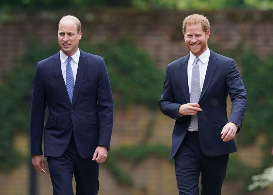 Guillermo y Harry, una imagen de unidad en el homenaje a su madre