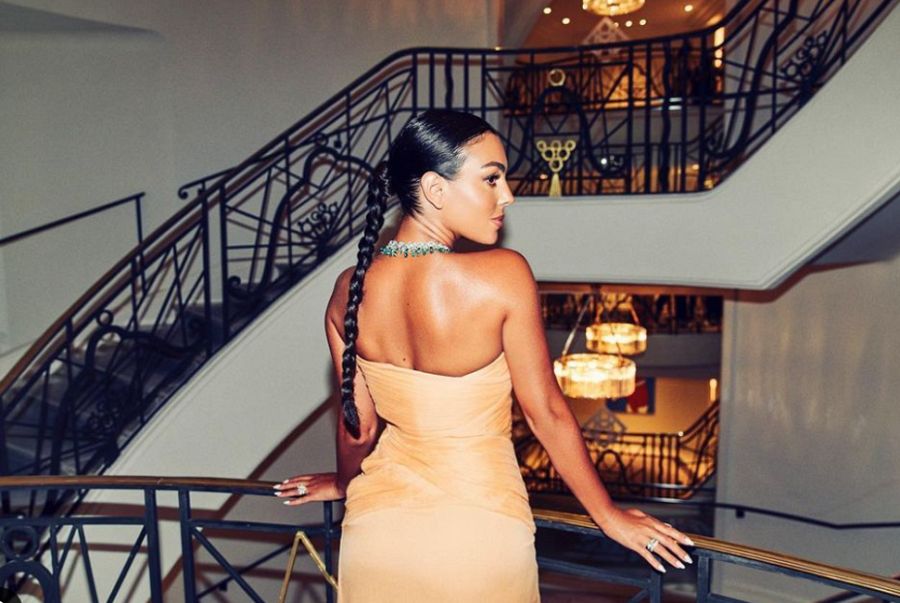 Georgina Rodriguez antes de cenar en Cannes