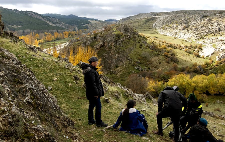 Imagen durante el rodaje de 'La hija' (2021)