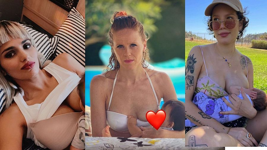 María Castro, Sara Sálamo o Halsey celebran la lactancia con estas imágenes: madres que "luchan cada día entre sueño, paciencia y amor"