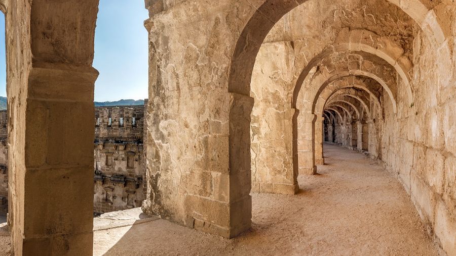 El interior del teatro de Aspendos