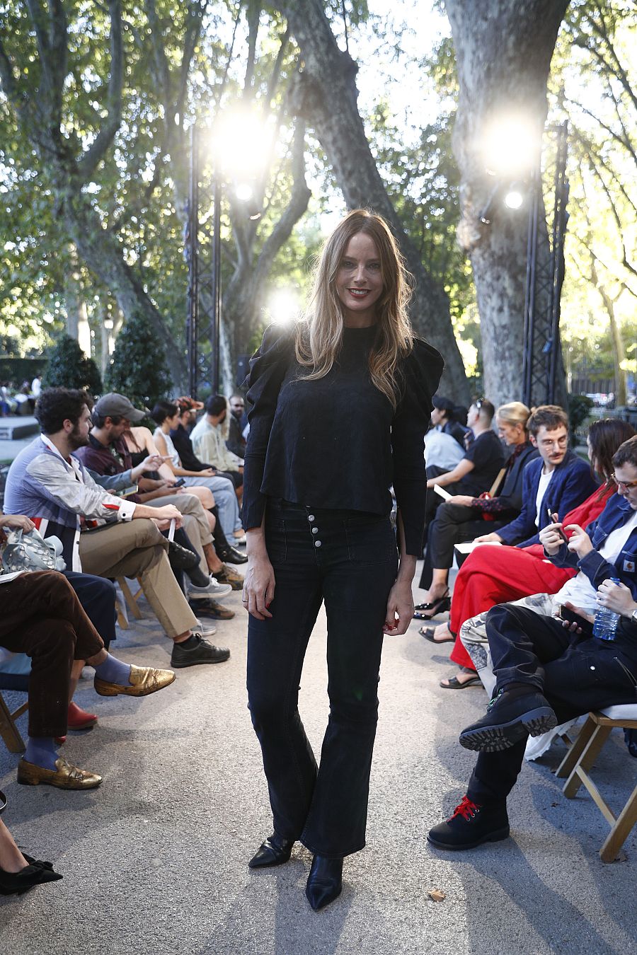 Estefanía Luyk en el desfile de Palomo Spain