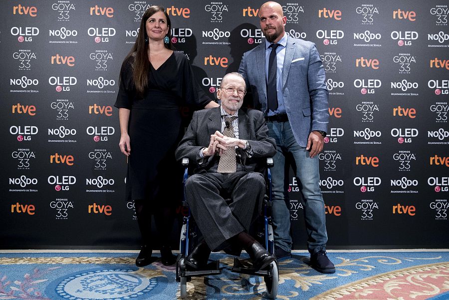 Narciso Ibáñez Serrador y sus hijos en la gala de los Goya 2019