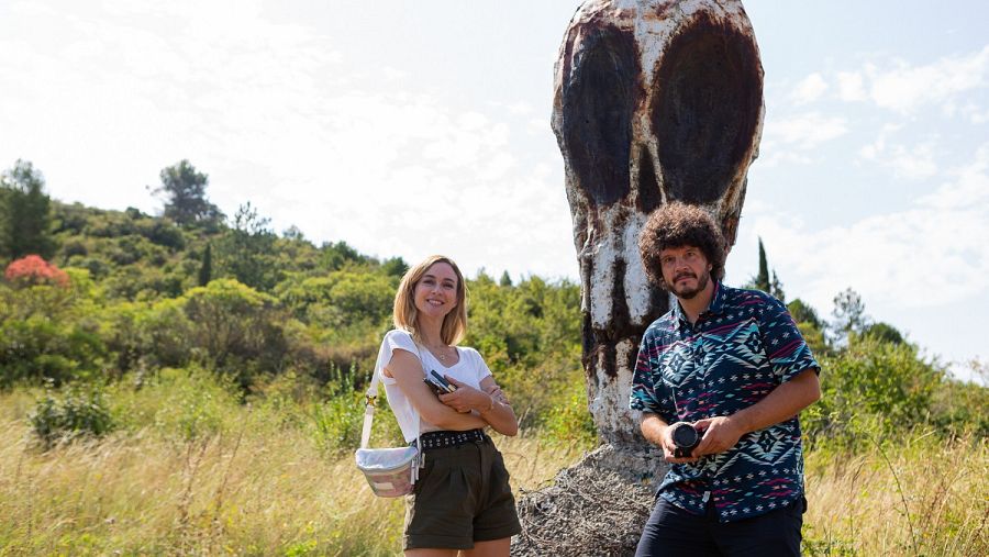 Marta Hazas y Touri en el parque de los desvelados