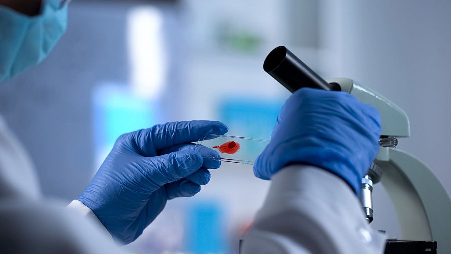 Investigadores científicos analizar el VIH