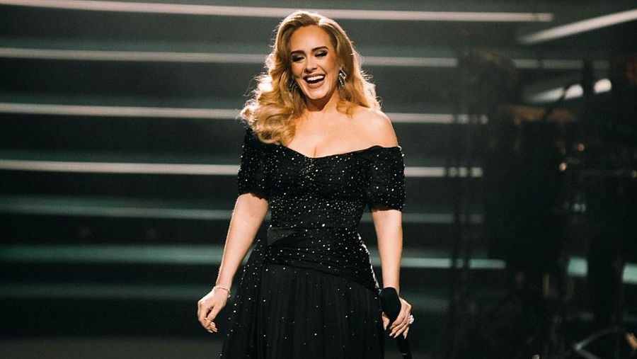 Adele en plena actuación