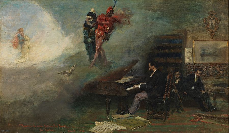 Fantasia sobre Fausto 1866. Oli sobre tela