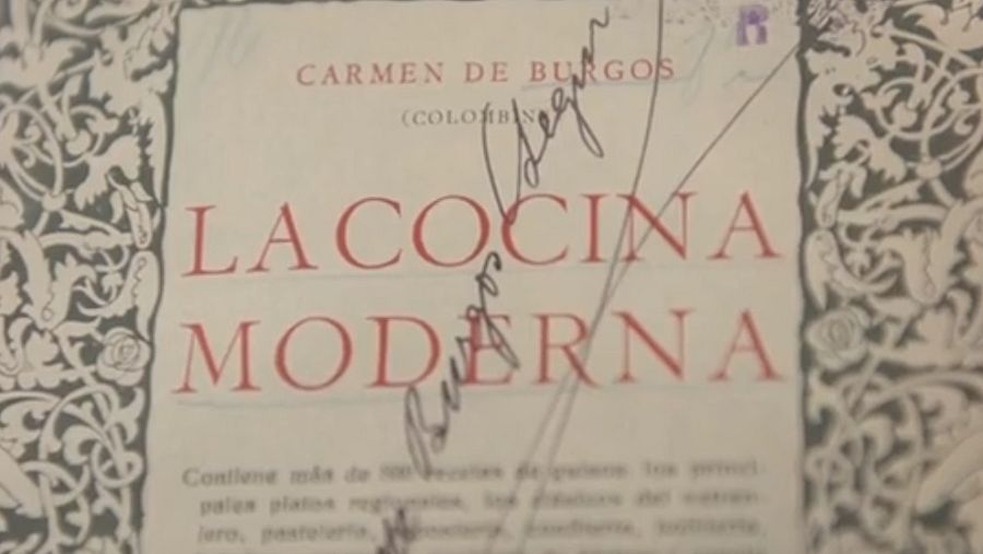 Portada del recetario "La Cocina Moderna" de Carmen de Burgos