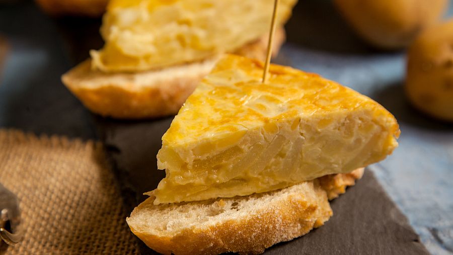 Varios pinchos de tortilla de patatas