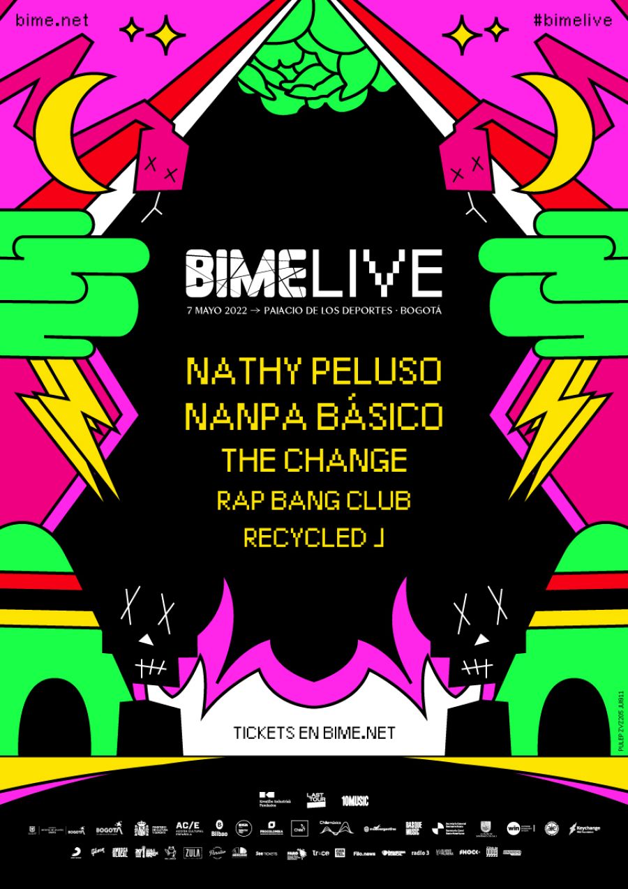 El cartel de BIME LIVEen Bogotá