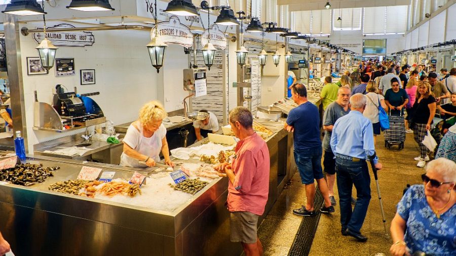 Puestos del mercado de abastos