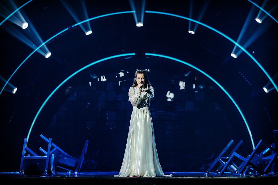 Amanda Gerogiadi Tenjford ensaya "Die Together" en Eurovisión 2022