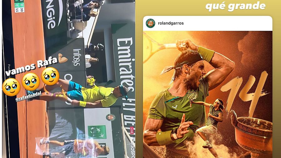 Aitana apoya siempre a Rafa Nadal