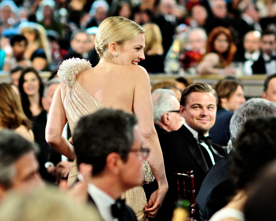 Drew Barrymore y Leonardo DiCaprio