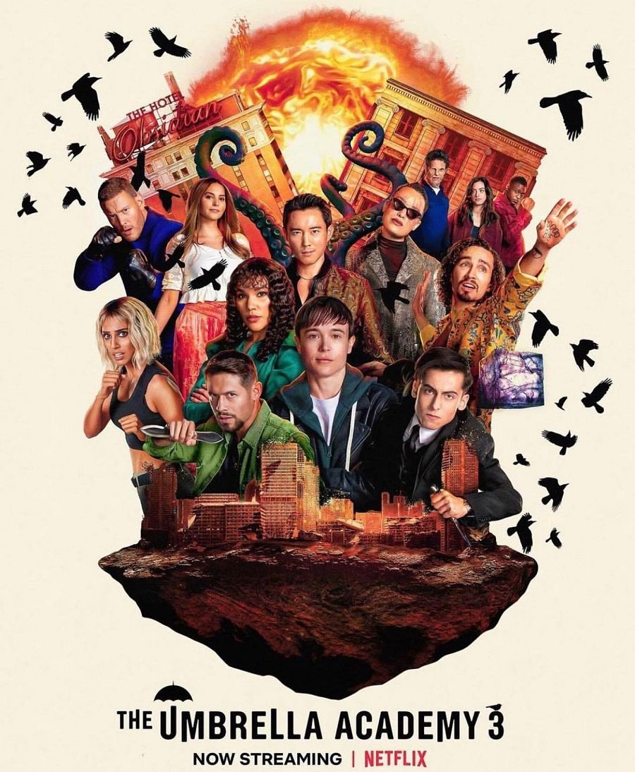 Cartel de la tercera temporada de 'The Umbrella Academy'