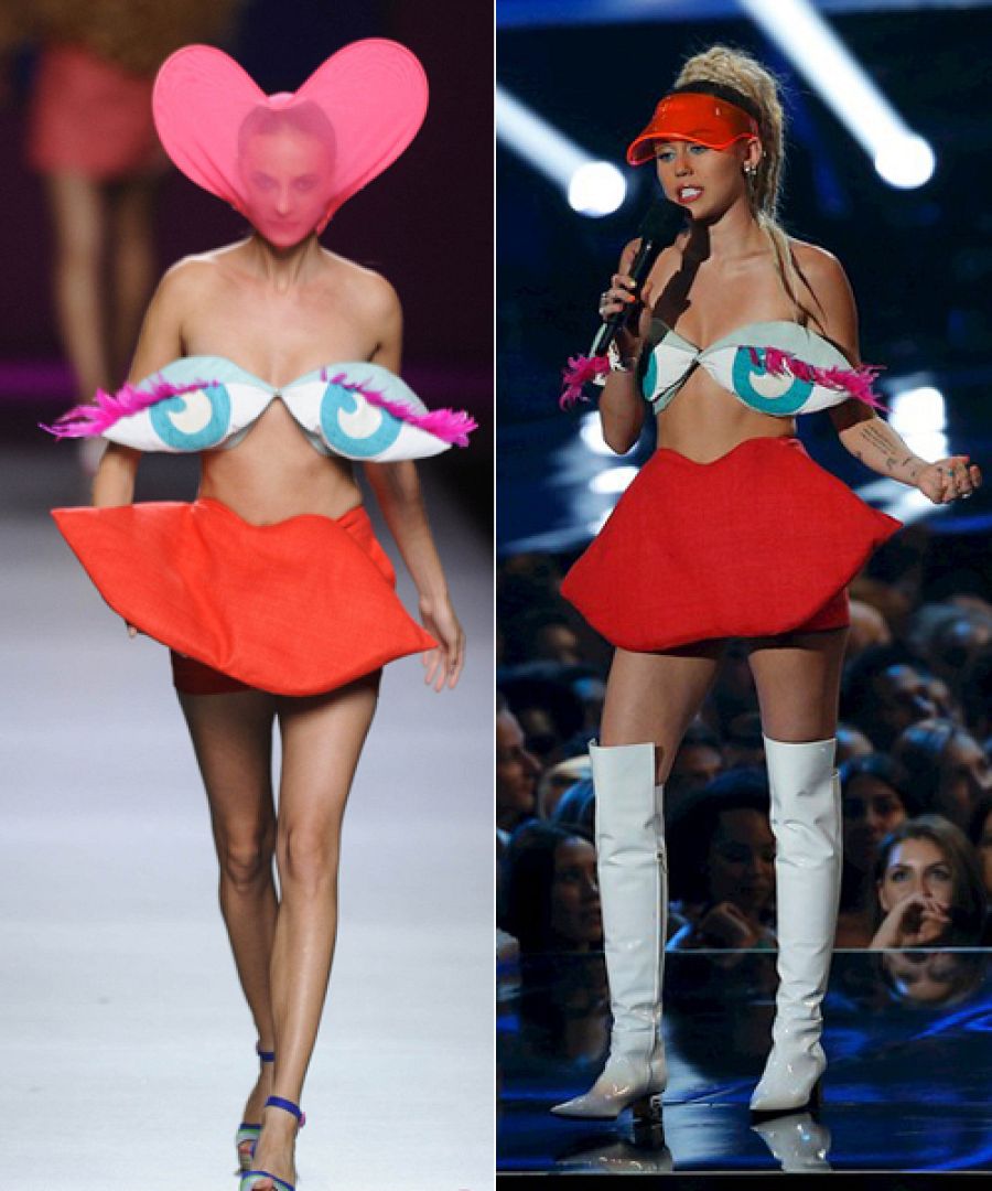 Conjunto de dos piezas con forma de ojos y boca de Ágatha Ruiz de la Prada