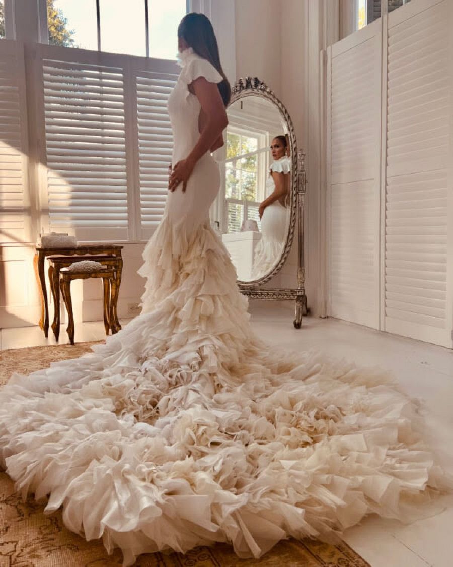 La cantante con uno de los vestidos de Ralph Lauren