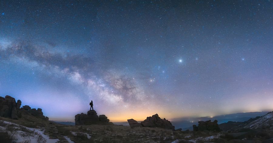 Imagen de la Vía Láctea tomada desde la Tierra