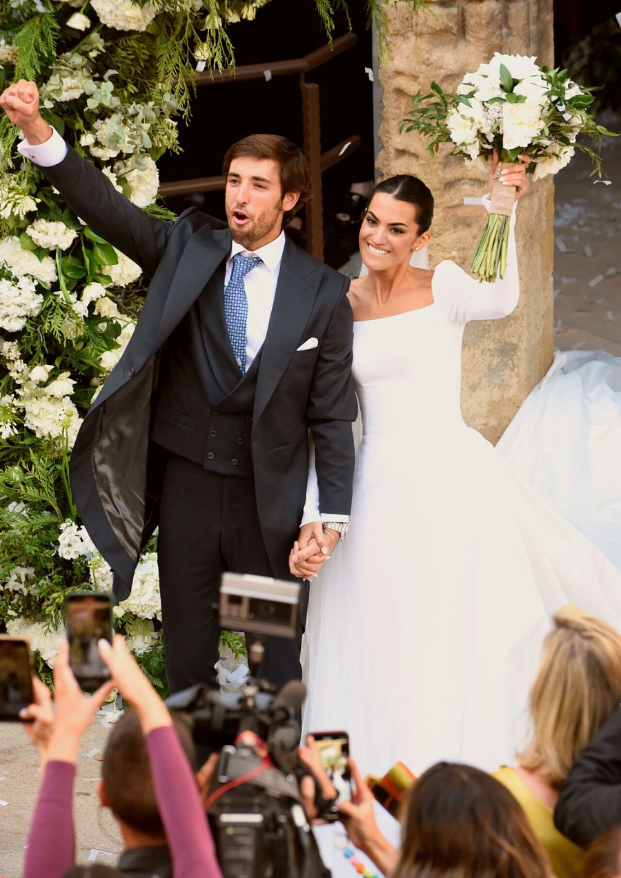 La influencer Marta Lozano y su marido en el día de su boda