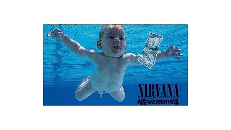 Portada del emblemático disco "Nevermind" de Nirvana, publicado en 1991