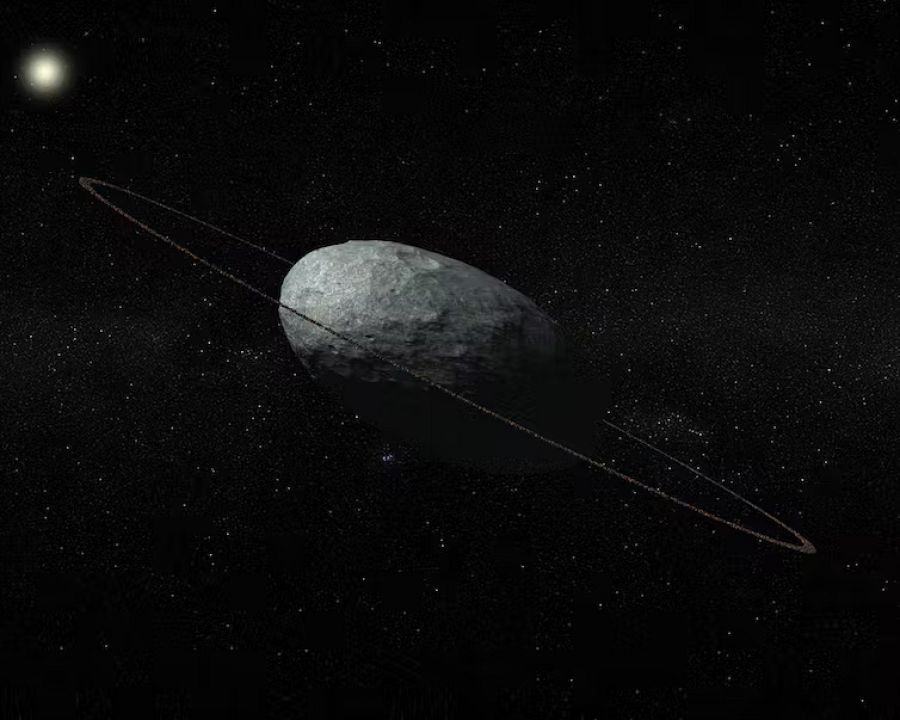 Representación artística del planeta enano Haumea