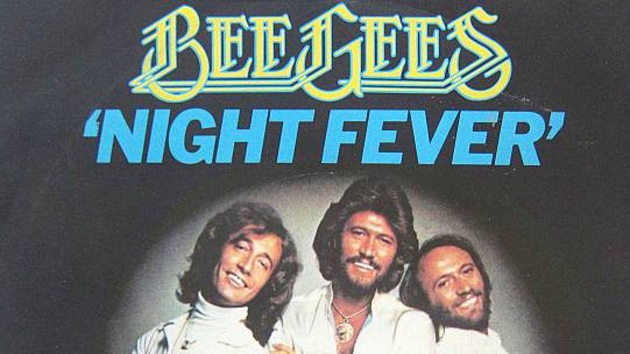 Portada del disco "Night Fever" del grupo de música Bee Gees