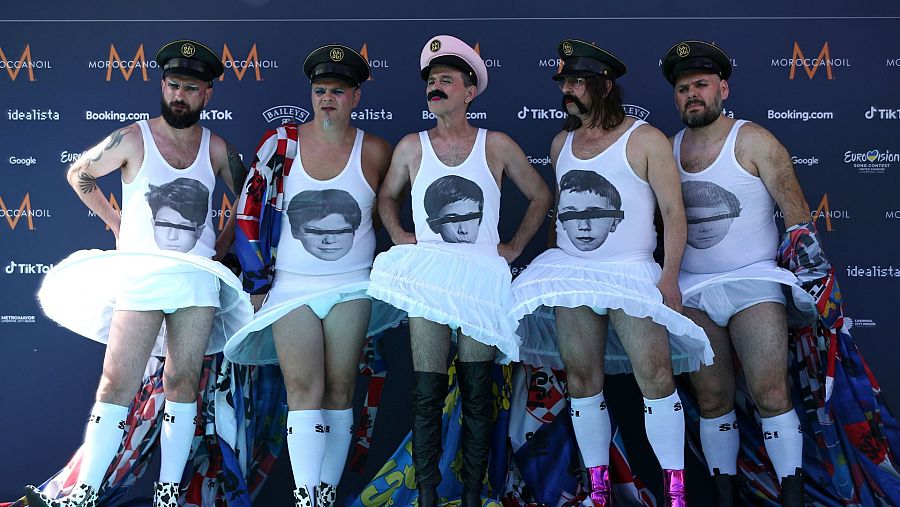Los representantes de Croacia en el Liverpool Opening Ceremony