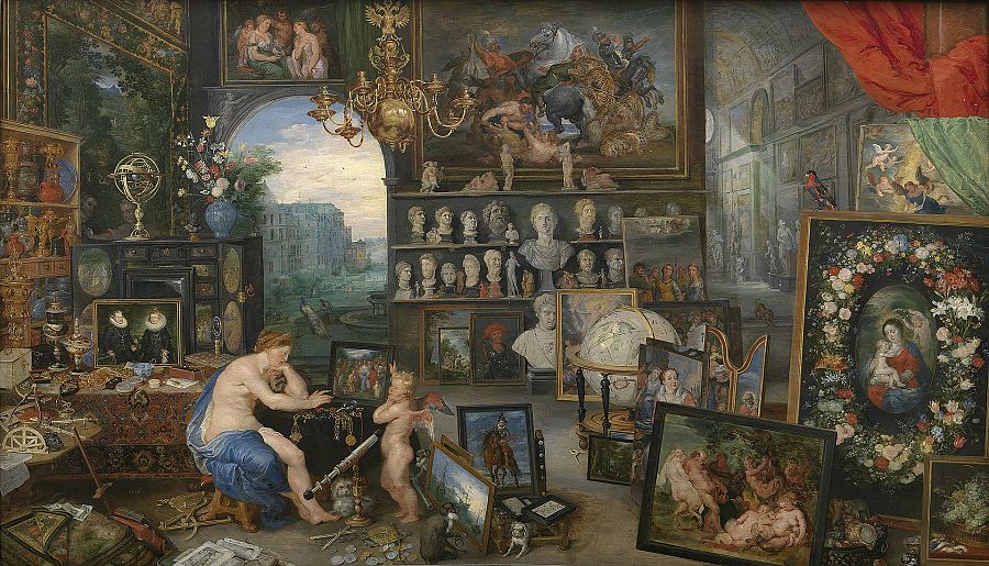 Imagen del cuadro "La vista", pintado por Pieter Brueghel y Peter Paul Rubens en 1617