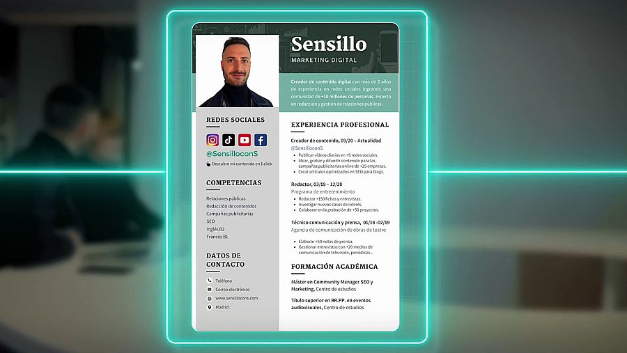 Currículum digital de Sensillo