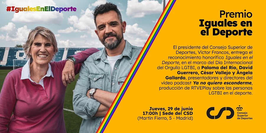 'Ya no quiero esconderme', gana el premio "Iguales en el deporte"