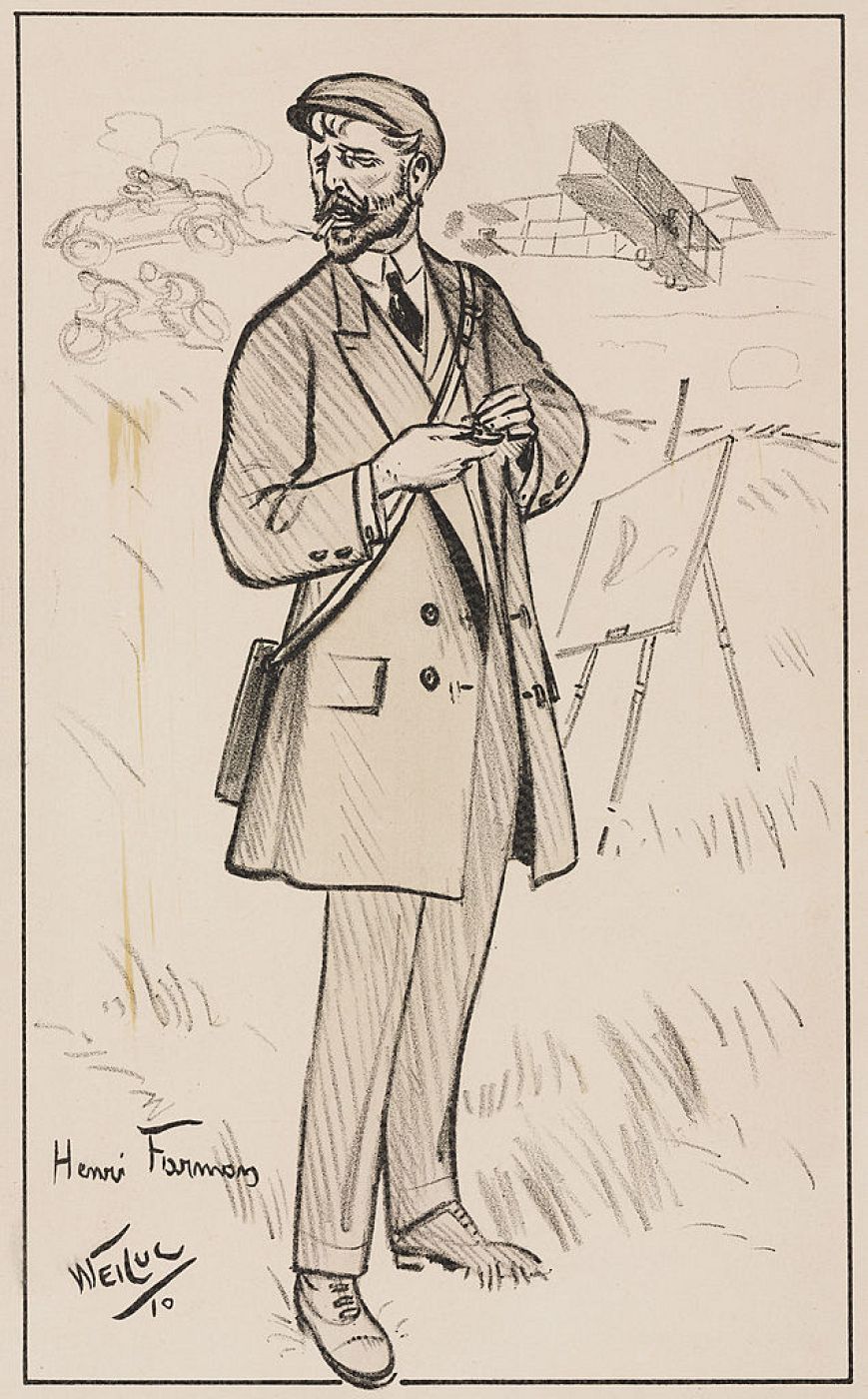 Henry Farman, aviador francés en 1910
