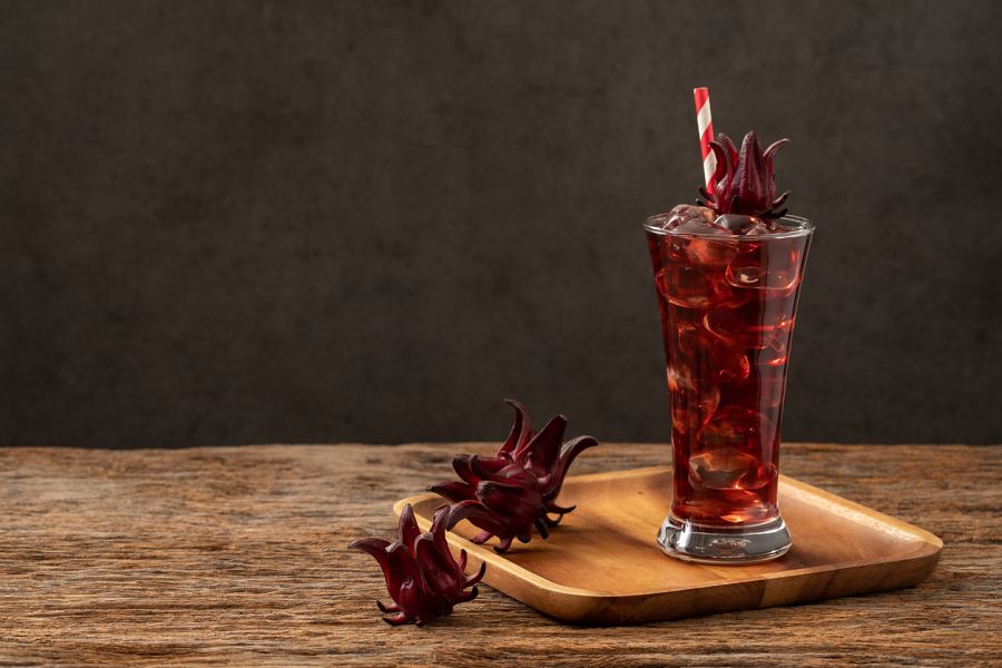 Bebida con flor de Jamaica