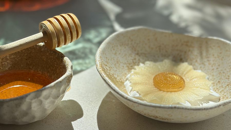 Receta del postre "Flor de miel"