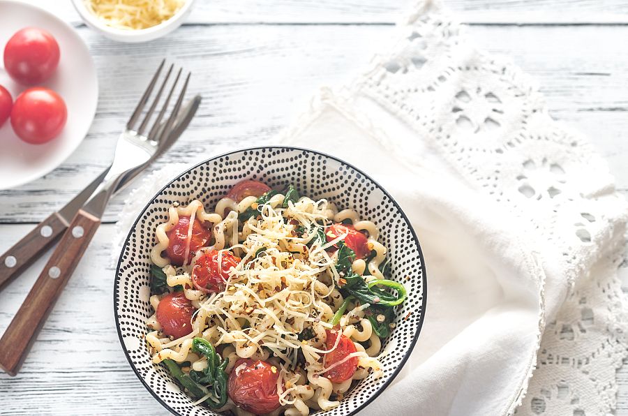Fusilli lunghi con verduras