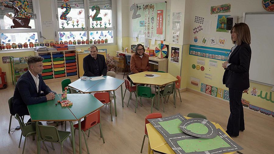 Ana Blanco, Eduardo Aldán, los creadores de "Yo fui a EGB" Jorge Díaz y Javier Ikaz