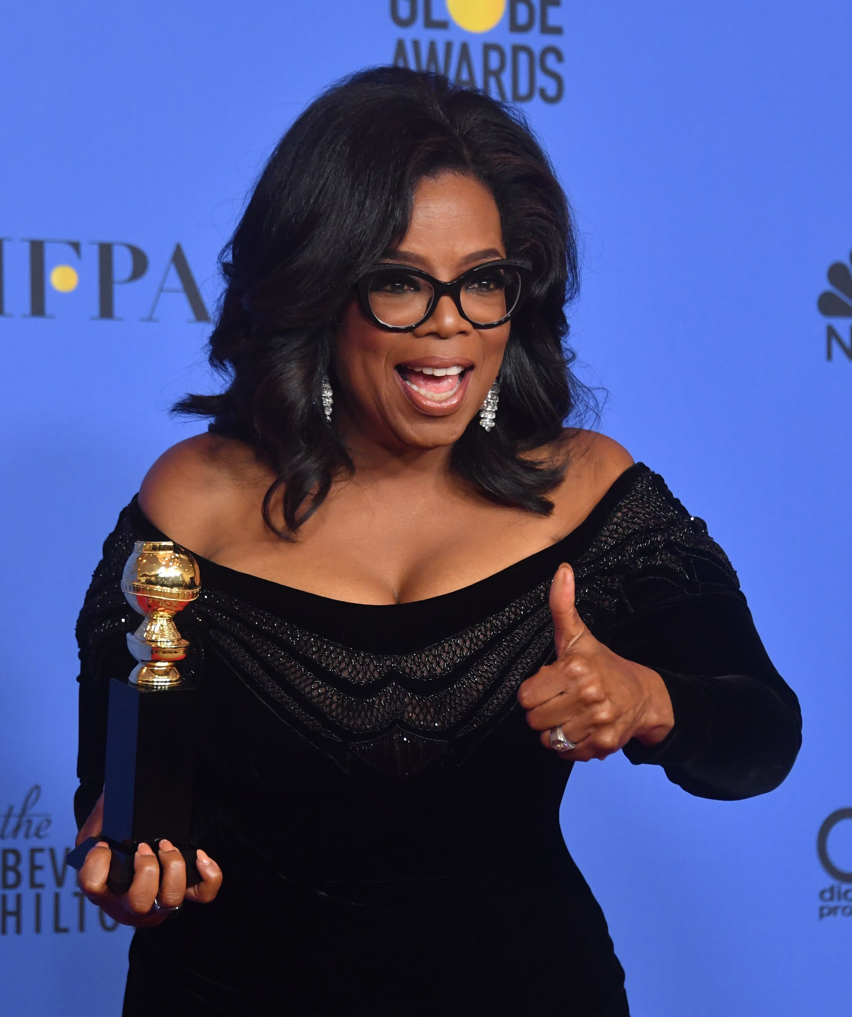 La alfombra roja de los Globos de Oro 2018 Oprah Winfrey, una de las protagonistas de la noche por su discurso de aceptación del premio Cecil B. DeMille