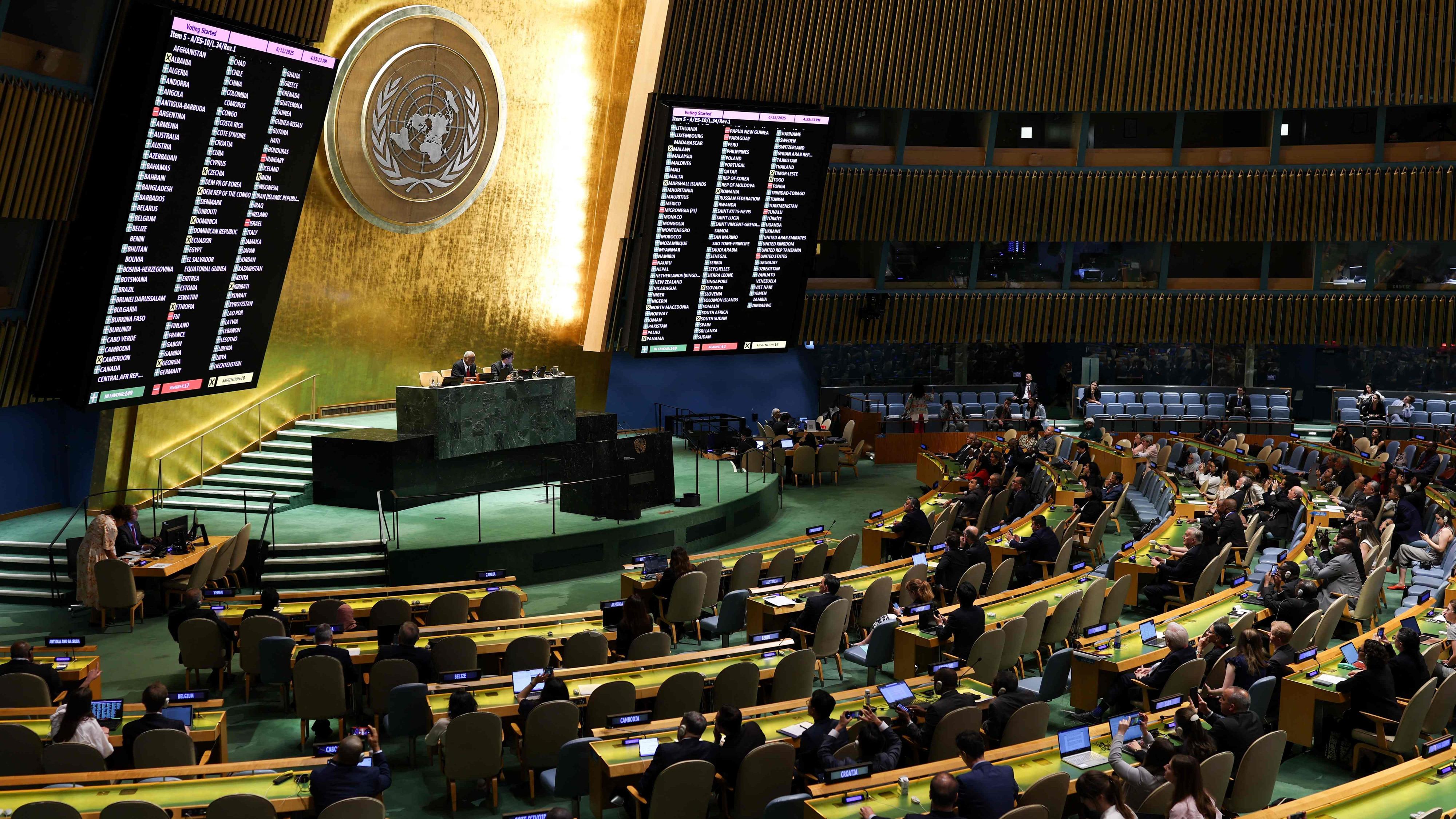 La ONU aprueba la resolución española de apoyo a Palestina