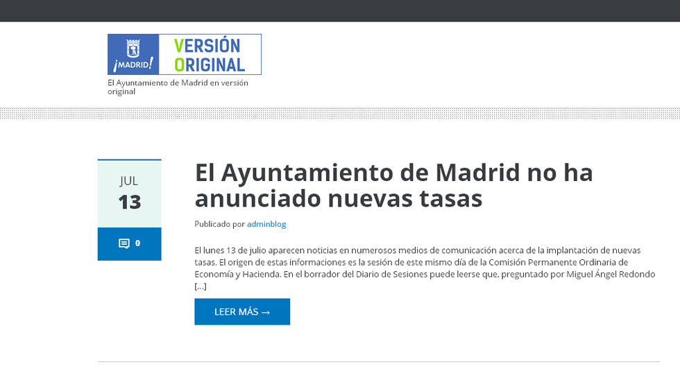 El Ayuntamiento de Madrid lanza una web l RTVE.es