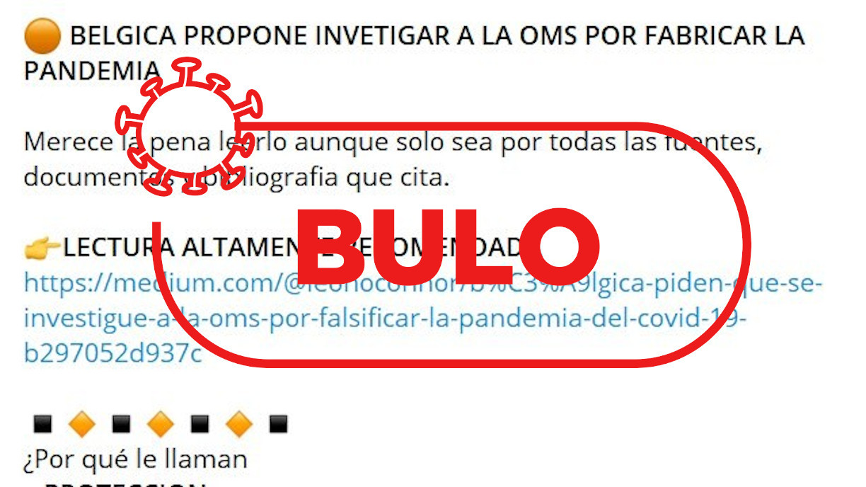 Bélgica no ha pedido investigar a la organización mundial de la salud