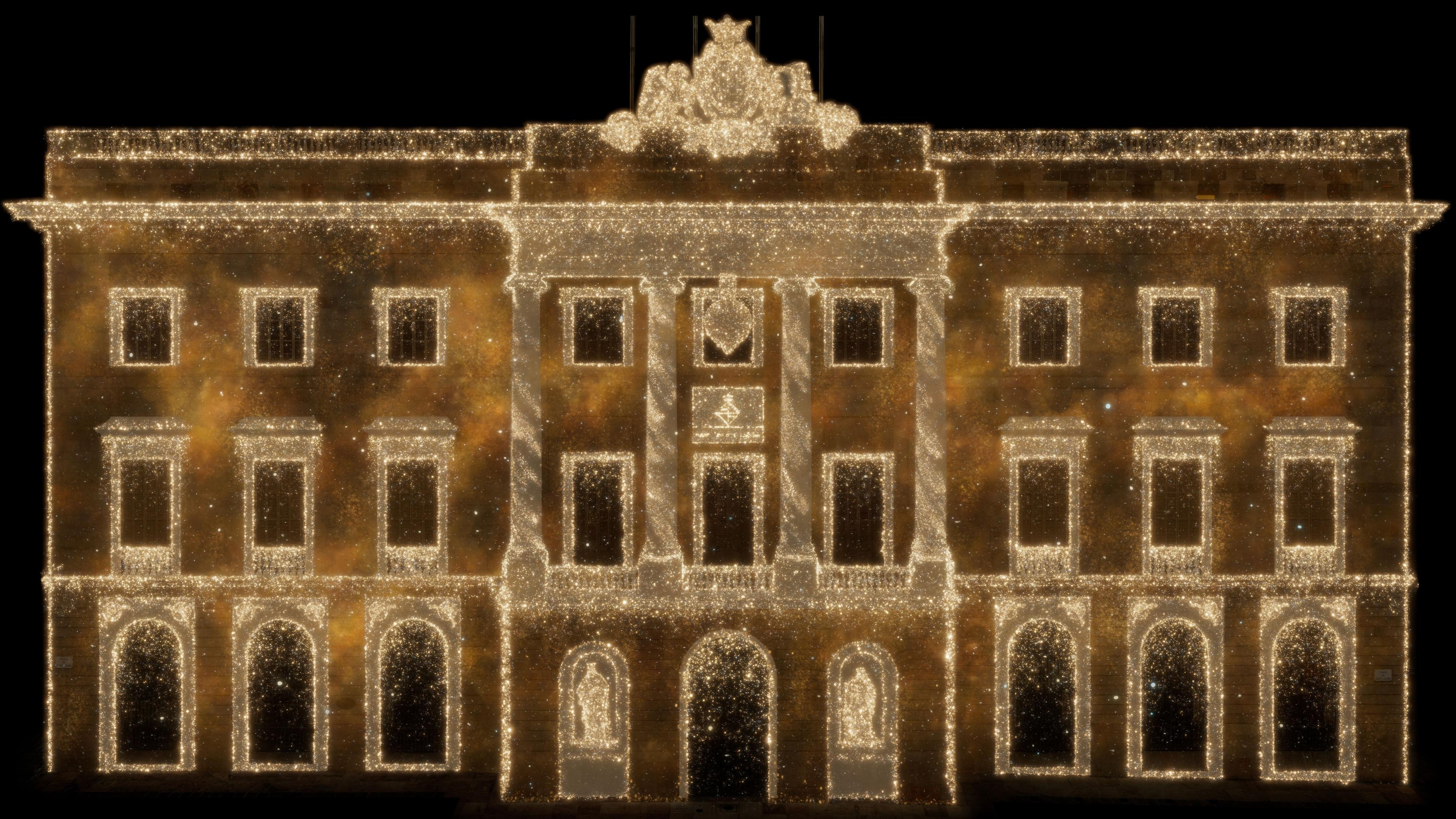 Un calendari d'advent d'estels il·lumina la plaça Sant Jaume per Nadal Un calendari d'advent d'estels il·lumina la plaça Sant Jaume per Nadal