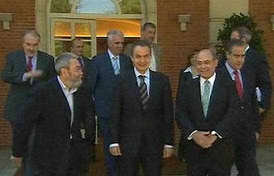 Comienza el 'diálogo social' entre rodríguez zapatero, los sindicatos y los empresarios