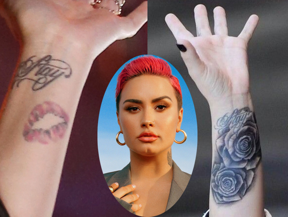 tatuaje en el pie de demi lovato