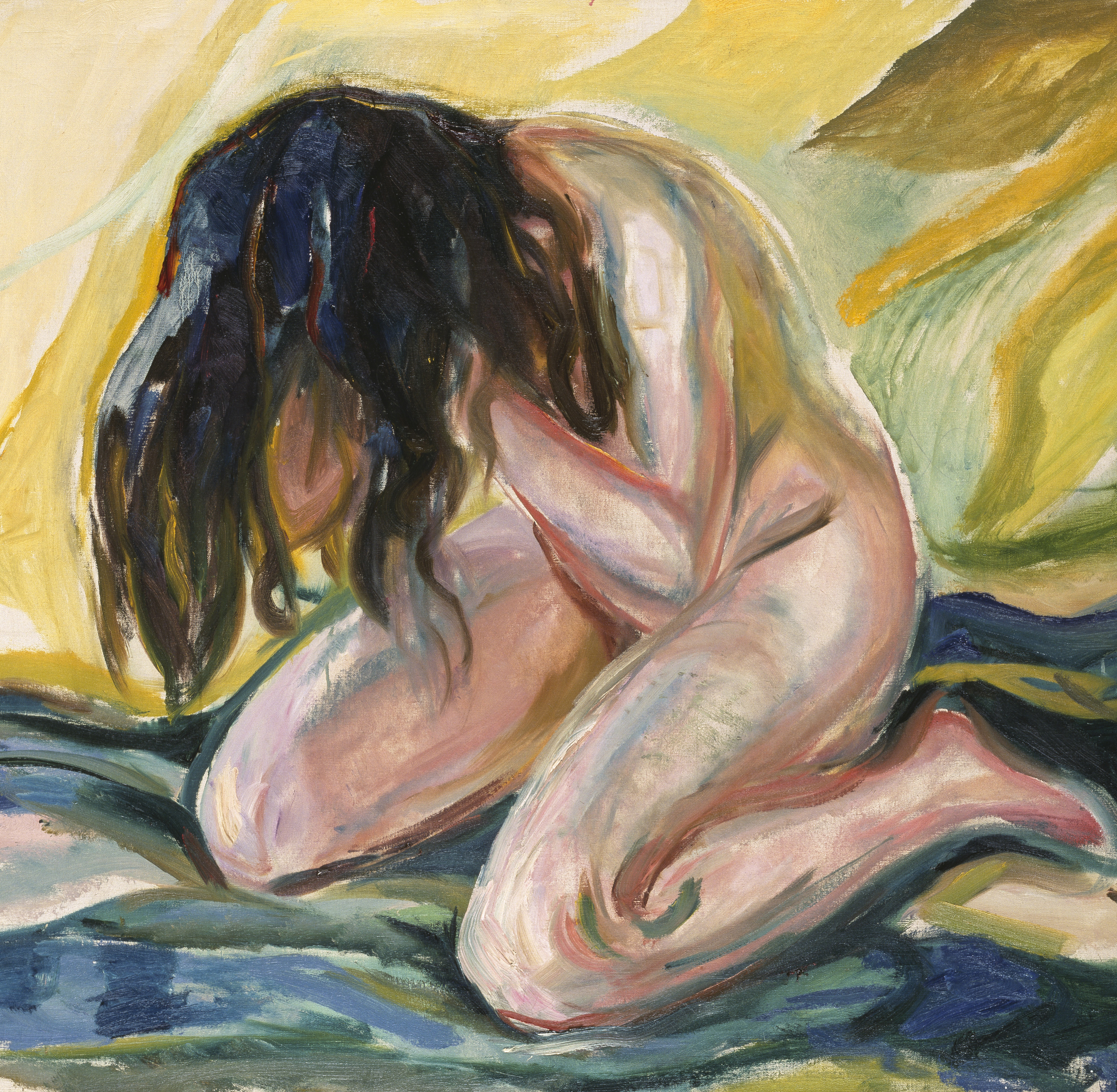 'Desnudo femenino de rodillas', 1919, Edvard Munch, Sarah Campbell Foundation, Texas 'Desnudo femenino de rodillas', 1919, Edvard Munch, Sarah Campbell Foundation, Texas
