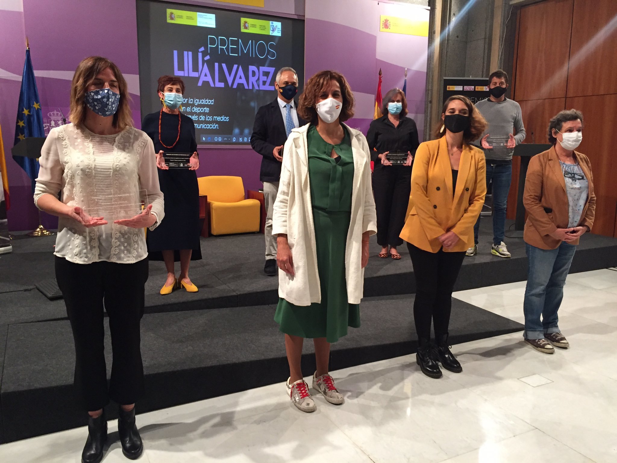 Foto de familia de la entrega de los Premios Lilí Alvarez del Instituto de la Mujer y el CSD