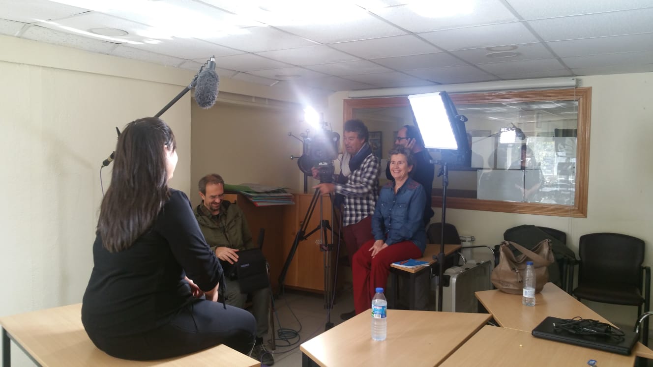 El equipo de TVE en la fundación Pinardi El equipo de TVE en la fundación Pinardi