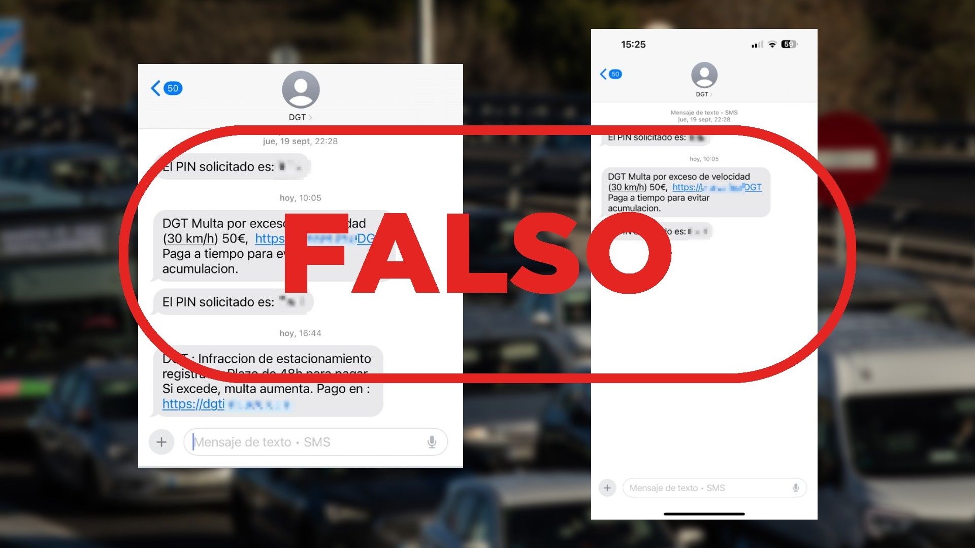 La DGT no envía este SMS para que pagues una multa, es un fraude