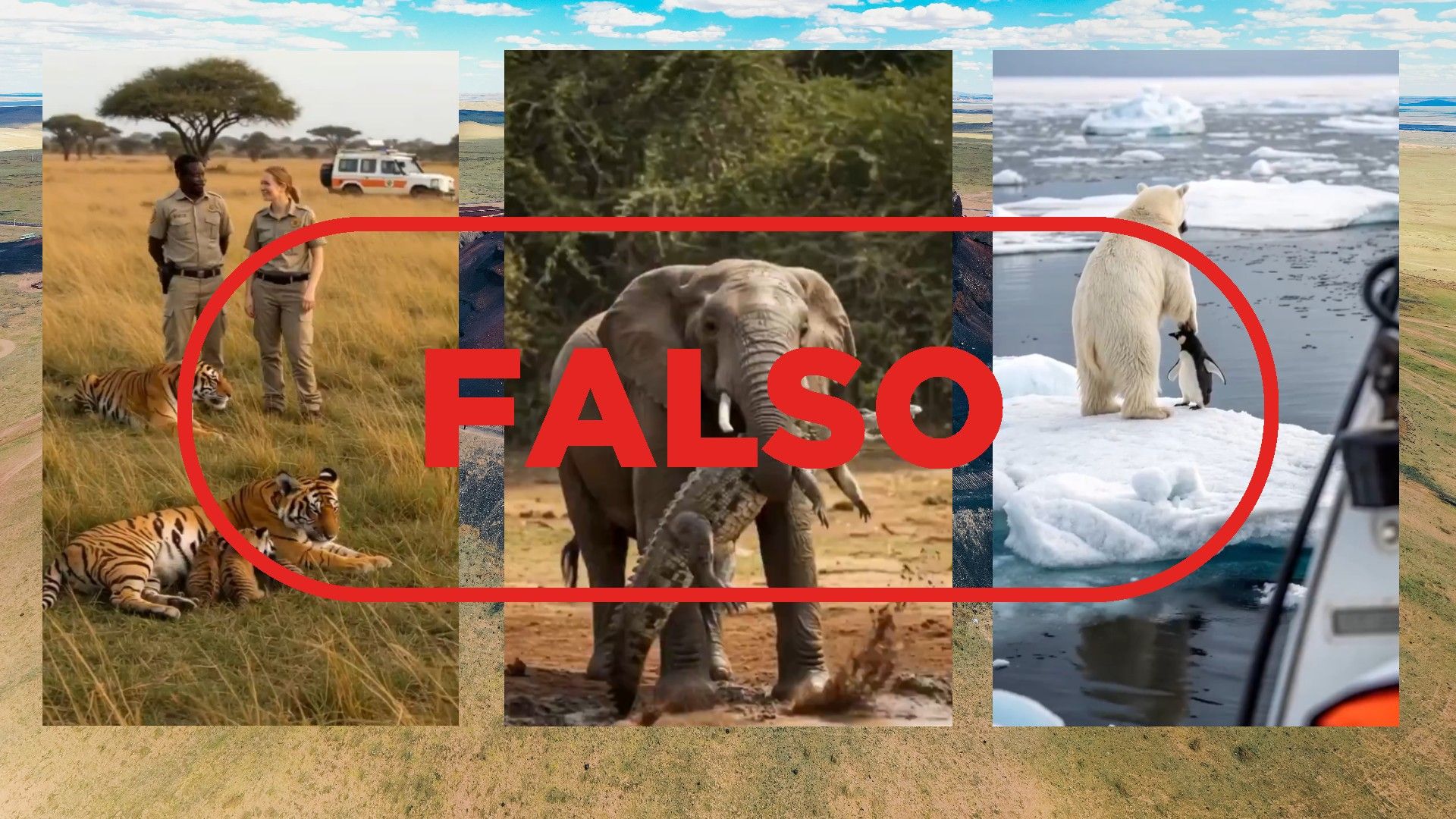 No son animales reales, son vídeos creados con IA