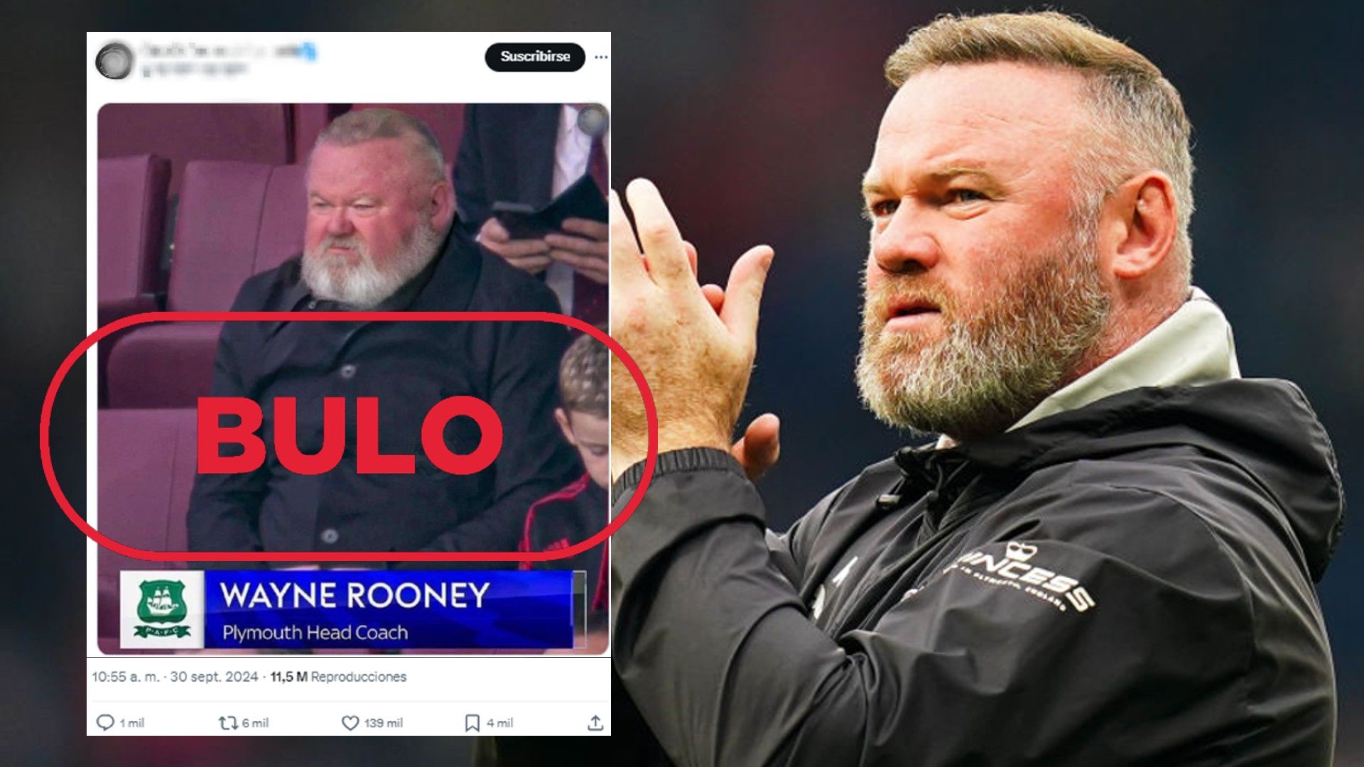 This photograph of former footballer Wayne Rooney is fake