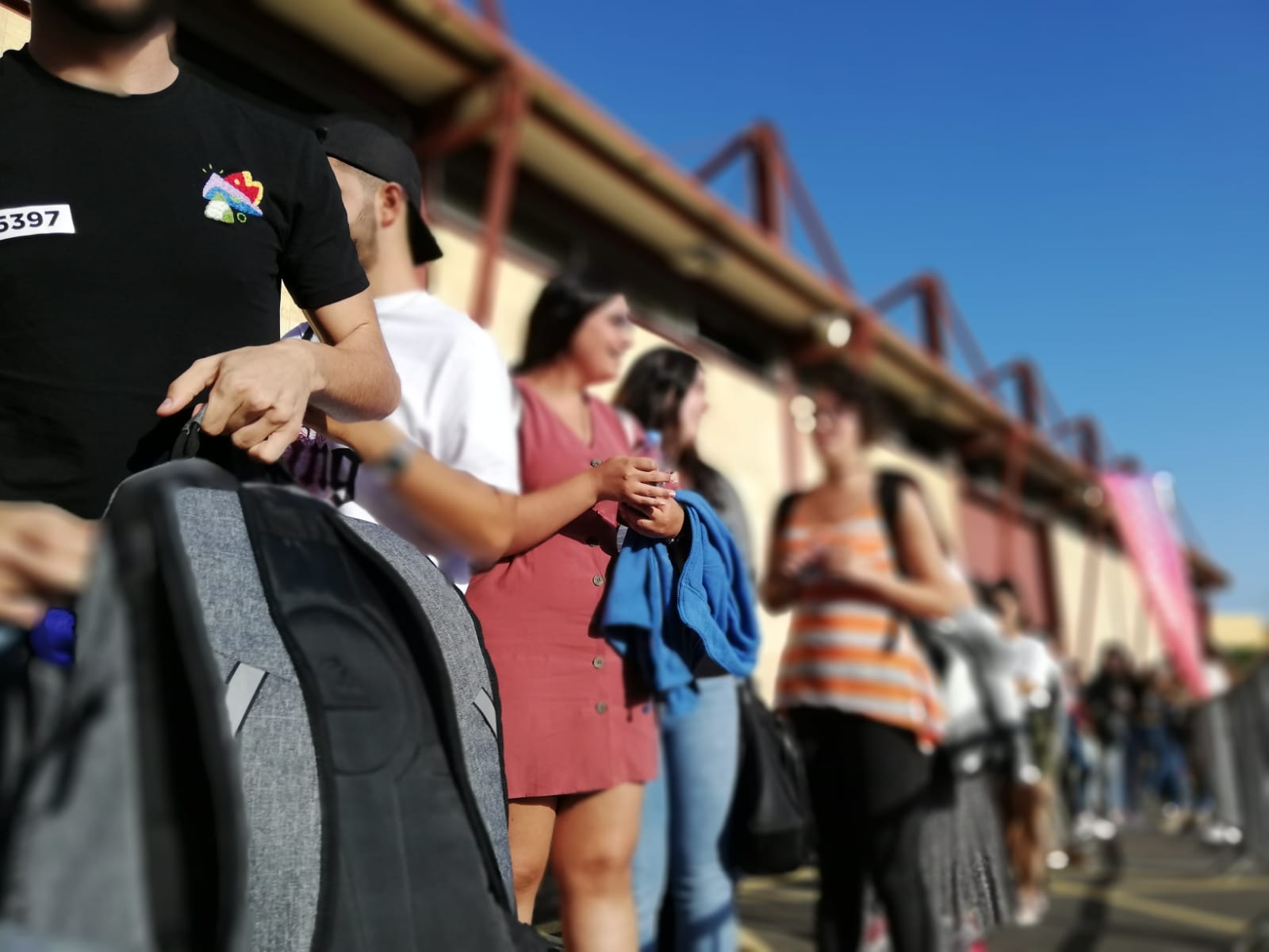 Hoy se han celebrado la fase 1 y la fase 2 Los aspirantes de la cola, esperando para entrar en la fase 1 del casting de OT 2020 en Las Palmas de Gran Canaria