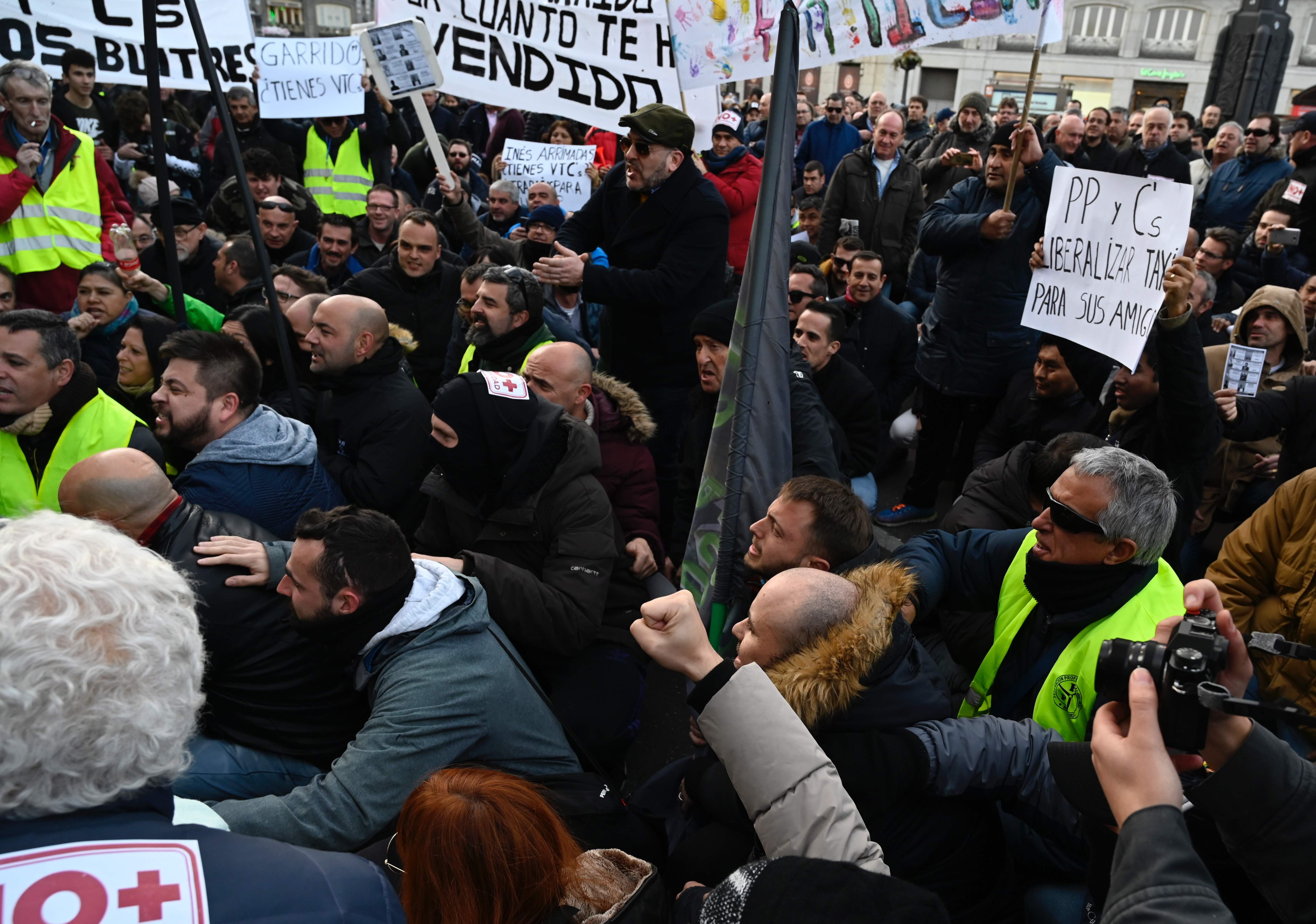 Huelga de taxis en Madrid